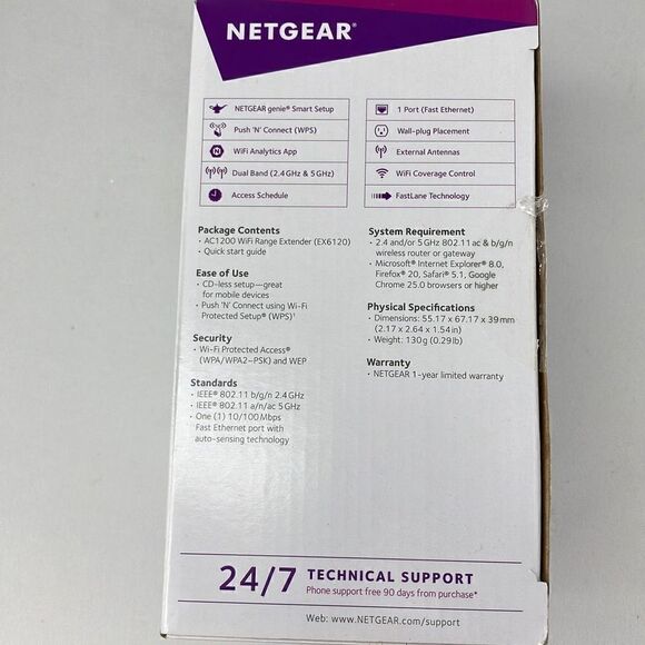 Netgear AC750 Wifi Range Extender With Box - Picture 4 of 14